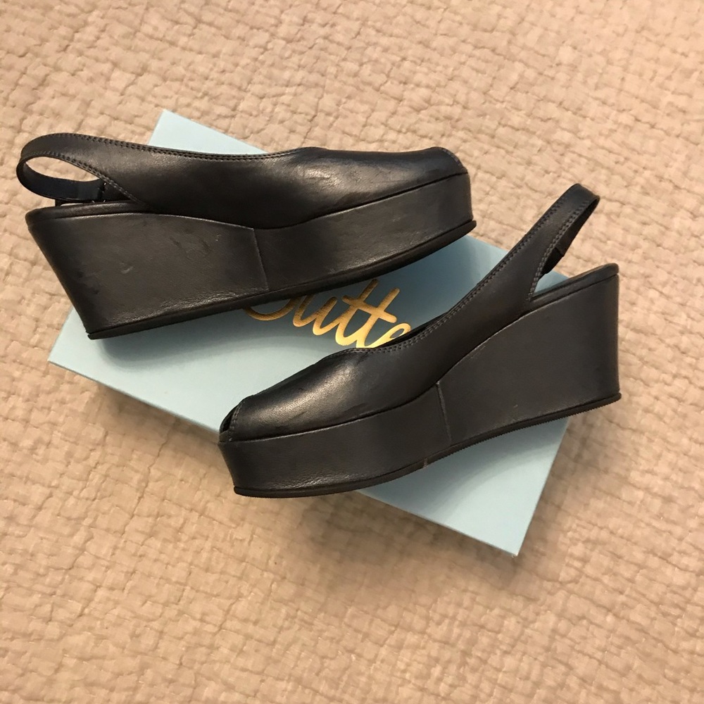 Butter platform sandals (pewter metallic)